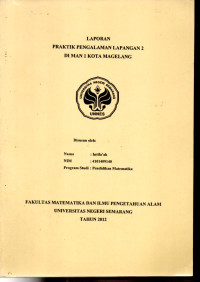 Image of Laporan Praktik Pengalaman Lapangan 2 di MAN 1 Kota Magelang