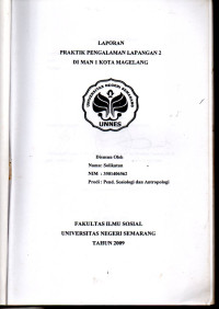 Image of Laporan Praktik pengalaman Lapangan 2 di MAN 1 Kota Magelang