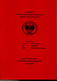 Image of Laporan Praktik Penglaman Lapangan 2 di MAN 1 Kota Magelang